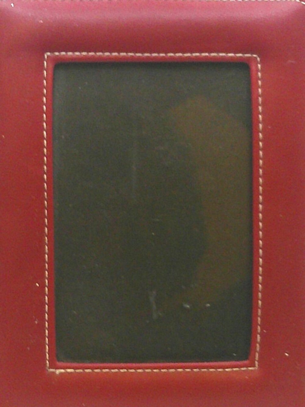 3x5 Picture Frame in Faux Red Leather